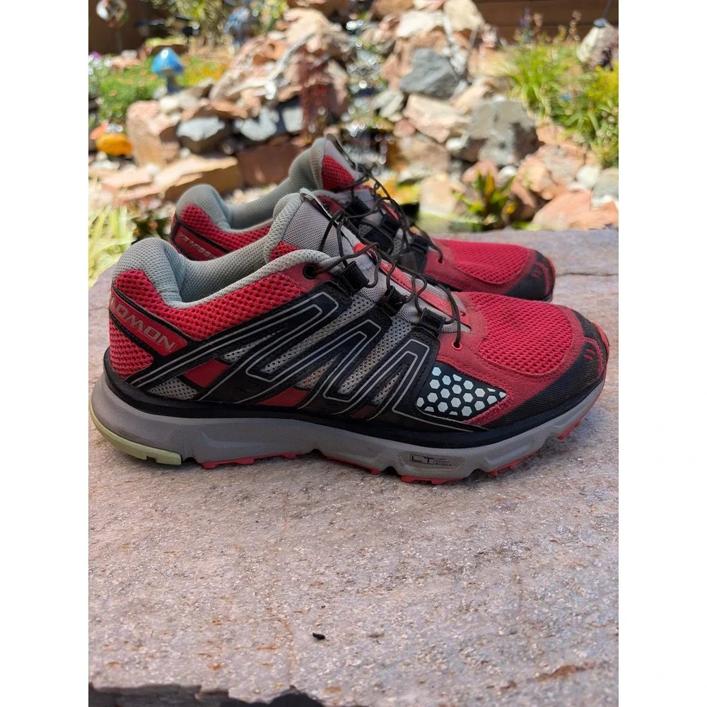 Salomon XR Mission Women Red Black Trail Running Shoes 377476 Sneakers Size 8